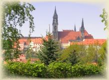 Meissen Burgberg vom Plossen aus